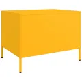 Table basse jaune moutarde 68x50x50,5 cm acier