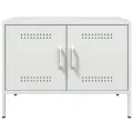 Meubles TV 2 pcs blanc 68x39x50,5 cm acier