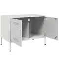 Meubles TV 2 pcs blanc 68x39x50,5 cm acier