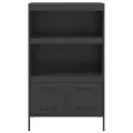 Buffet haut noir 68x39x113 cm acier