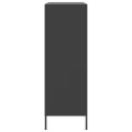 Buffet haut noir 68x39x113 cm acier