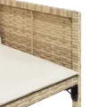 Chaises de jardin avec coussins lot de 4 beige résine tressée