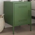 Table de chevet vert olive 36x39x50,5 cm acier