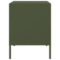 Table de chevet vert olive 36x39x50,5 cm acier