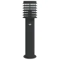 Lampadaires d'extérieur et capteurs 3 pcs noir acier inoxydable