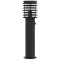 Lampadaires d'extérieur et capteurs 3 pcs noir acier inoxydable