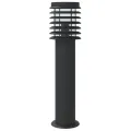 Lampadaires d'extérieur et capteurs 3 pcs noir acier inoxydable