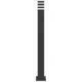 Lampadaires d'extérieur 3 pcs noir 110 cm aluminium
