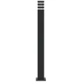 Lampadaires d'extérieur 3 pcs noir 110 cm aluminium