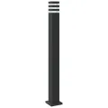 Lampadaires d'extérieur 3 pcs noir 110 cm aluminium