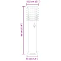 Lampadaires d'extérieur avec capteurs 3 pcs acier inoxydable