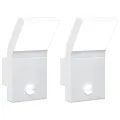 Appliques murales LED d'extérieur avec capteurs 2 pcs blanc