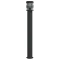 Lampadaires d'extérieur 3 pcs noir 110 cm acier inoxydable