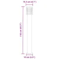 Lampadaires d'extérieur 3 pcs noir 110 cm acier inoxydable