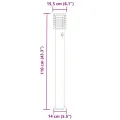 Lampadaires d'extérieur et capteurs 3 pcs noir acier inoxydable