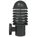 Applique murale d'extérieur avec capteur noir acier inoxydable