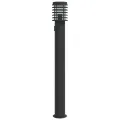 Lampadaire d'extérieur avec sortie noir 110 cm acier inoxydable