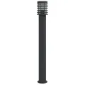Lampadaire d'extérieur avec sortie noir 110 cm acier inoxydable