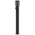 Lampadaire d'extérieur avec sortie noir 110 cm acier inoxydable