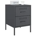 Table de chevet anthracite 36x39x50,5 cm acier