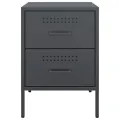 Table de chevet anthracite 36x39x50,5 cm acier