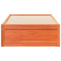 Cadre de lit sans matelas cire marron 90x190 cm bois pin massif