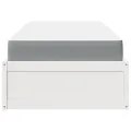Lit avec matelas blanc 90x190 cm bois massif de pin