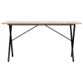 Table à manger cadre en X 140x80x75 cm bois de pin massif acier
