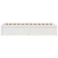 Cadre de lit sans matelas blanc 75x190 cm bois de pin massif