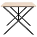 Table à manger cadre en X 180x90x75 cm bois de pin massif acier