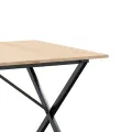 Table à manger cadre en X 180x90x75 cm bois de pin massif acier