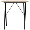 Table à manger cadre en X 70x70x75 cm bois de pin massif acier