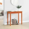 Table console marron miel 80x40x75 cm bois massif de pin