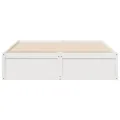 Cadre de lit sans matelas blanc 140x190 cm bois de pin massif