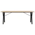 Table à manger cadre en Y 200x100x75,5 cm bois pin massif acier