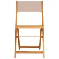 Chaises de jardin pliantes lot de 6 taupe tissu et bois massif