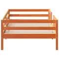 Cadre de lit sans matelas cire marron 90x200 cm bois pin massif