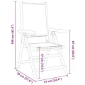 Chaises inclinables de jardin lot de 6 vert tissu bois massif