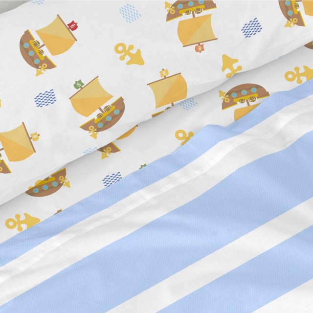Bedding set HappyFriday Happynois Pirate Ship Multicolour Single 2 Pie