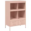 Buffet haut rose 68x39x101,5 cm acier