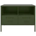 Meuble TV vert olive 68x39x50,5 cm acier