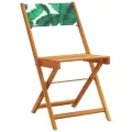 Chaises de bistrot lot de 2 motif de feuilles acacia et tissu