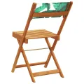 Chaises de bistrot lot de 2 motif de feuilles acacia et tissu