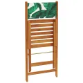 Chaises de bistrot lot de 2 motif de feuilles acacia et tissu