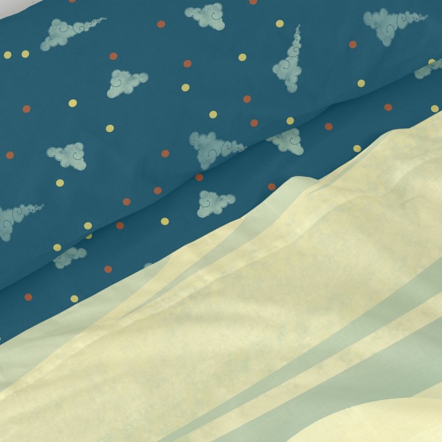 Set beddengoed HappyFriday Mr Fox The Warrior Multicolour 2 Onderdelen