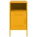Tables de chevet 2 pcs jaune moutarde 36x39x68 cm acier