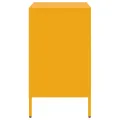 Tables de chevet 2 pcs jaune moutarde 36x39x68 cm acier