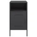Tables de chevet 2 pcs noir 36x39x68 cm acier