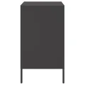 Tables de chevet 2 pcs noir 36x39x68 cm acier