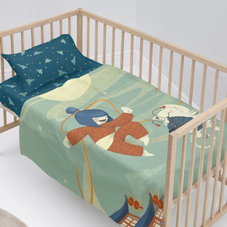 Set beddengoed HappyFriday Mr Fox The Warrior Multicolour Wieg voor ba